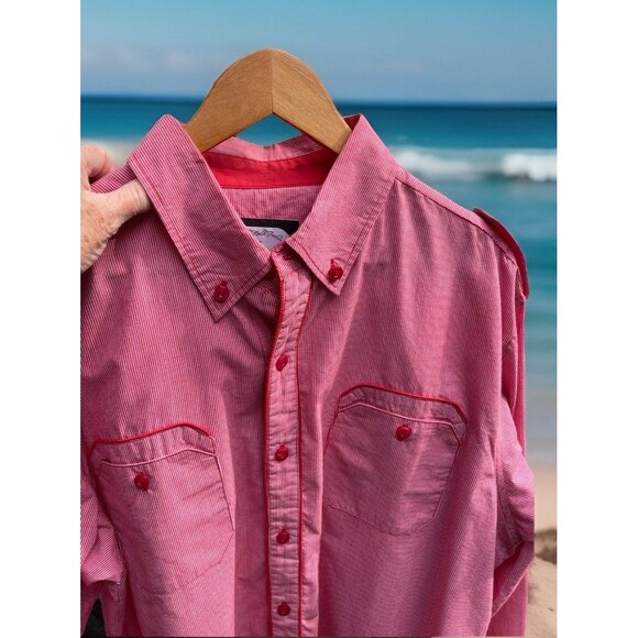 Miskeen Originals Western Style Shirt Button Down Check LS Pocket Casual Men 2XL - Picture 1 of 11